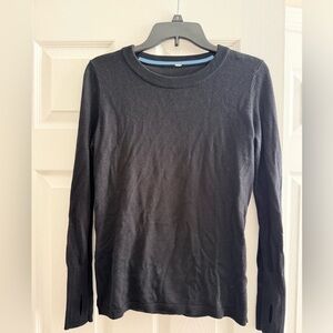 lululemon athletica Black Crew Neck Sweater